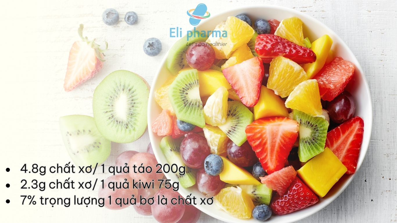 cac loai trai cay giau chat xo nhuan trang giam tao bon